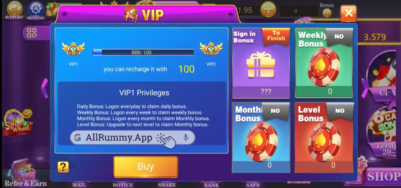 Rummy Holy VIP Features